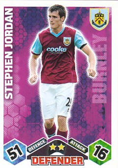 Stephen Jordan Burnley 2009/10 Topps Match Attax #97